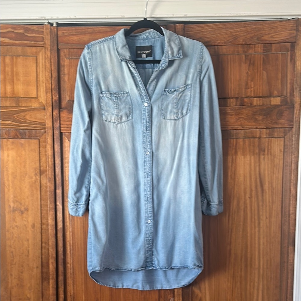 Light Blue Denim Shirt Dress